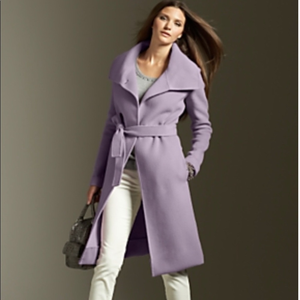 Talbots purple swing coat